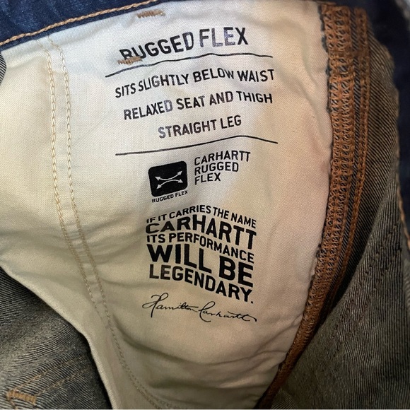 Carhartt Relaxed Fit Double Knee Rugged Flex Jeans Dark Wash Size 40 x 30 - Picture 5 of 12